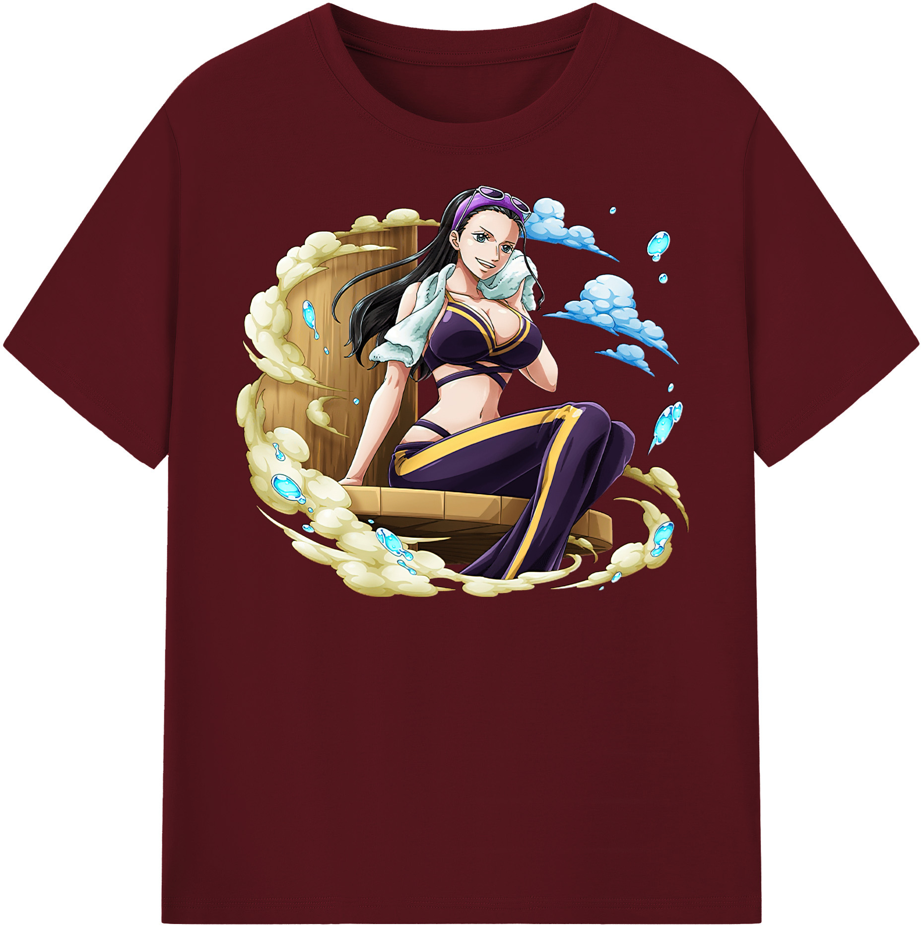 ワンピース ニコ・ロビン ONE PIECE Nico Robin 綿100％半袖Tシャツ（フロントプリント）